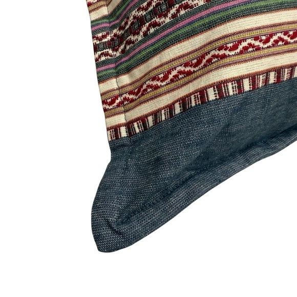 Ralph Lauren Alyssa Multicolor Striped Throw Pillow MSRP $255 20x20 Cotton/Linen - Picture 5 of 16